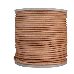 Round Leather Cord 1mm x 25m: Natural (297C-CL10x25NA) Y2L