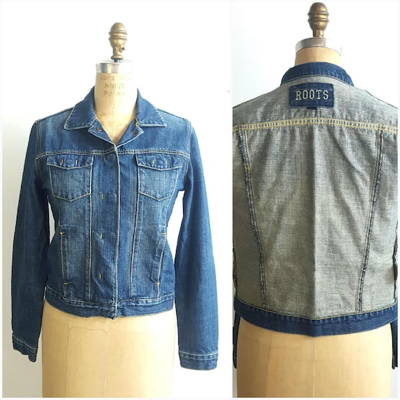 ROOTS Jean Jacket, Size S/M, women jean jacket, cl