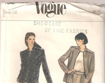 VINTAGE Vogue Sewing Pattern 7840 - Women's Clothes - Misses' Jacket, Skirt and Pants - Size 12