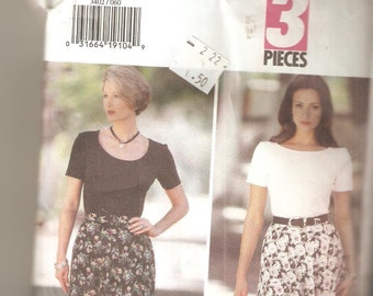 VINTAGE Butterick Sewing Pattern 3402 - Women's Clothes -Misses' Skirt, Size 6-12