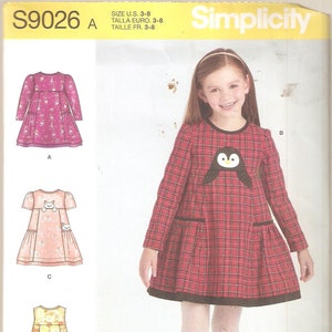 Simplicity Sewing Pattern 9026 - Children&#39;s Clothes - Girl&#39;s Dress- Size 3-8
