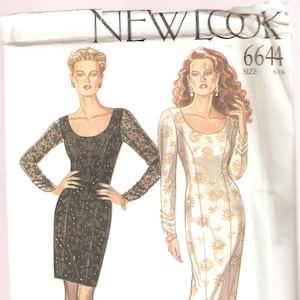 New Look Sewing Pattern 6644 - Women&#39;s Clothes - Misses Dress, Size 6-16 - Discontinued Pattern