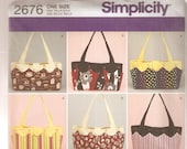Simplicity Sewing Pattern 2676 - Bags - Purses - Quilted Handbags - Fashion Accessories - Accessories