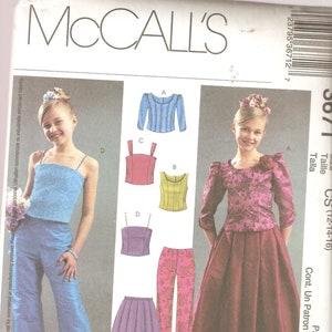 McCall&#39;s Sewing Pattern 3671 - Children&#39;s clothes - Girls Pants, Top and Skirt - Sizes 12-14-16