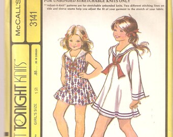 VINTAGE McCall's Sewing Pattern 3141 - Children's Clothes - Girl's Dress - Size 12