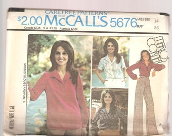 McCall;s Sewing Pattern 5676 - Women's Clothes - Misses Blouse and Pants - Size 14