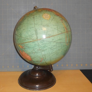 Globe - Replogle 10" Standard Globe with Metal Desk Stand - 1940s