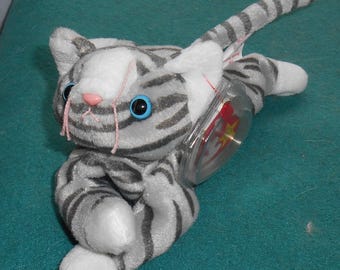 TY Beanie Baby Kollektion - Prance - 5th Generation - 1997 - Grey Tabby