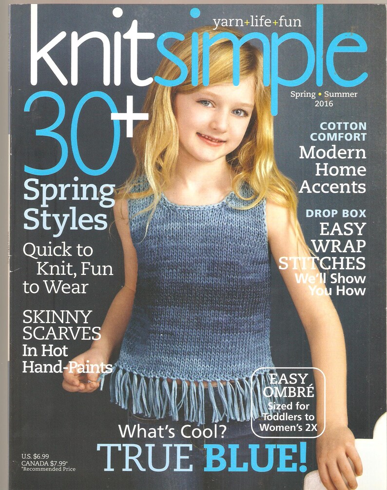 Knit Simple Magazine Knitting Patterns Women's Clothes Etsy