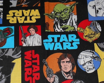 FABRIC Remnants - Star Wars -  - Cotton Licensed Fabric - Star Wars Characters