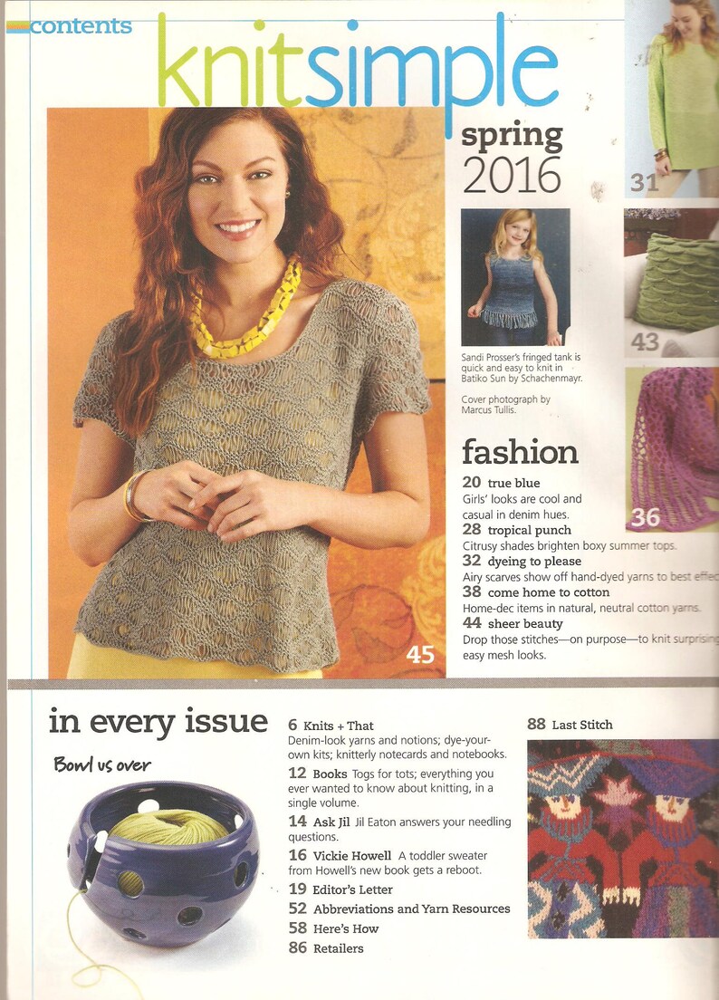 Knit Simple Magazine Knitting Patterns Women's Clothes Etsy