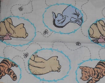 FABRIC Remnant - Winnie the Pooh - Licensed Cotton Fabric - Winnie the Pooh and Froends