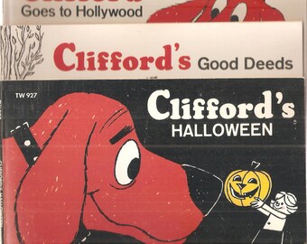Clifford the Big Red Dog - Three Vintage- Vintage Children's Book