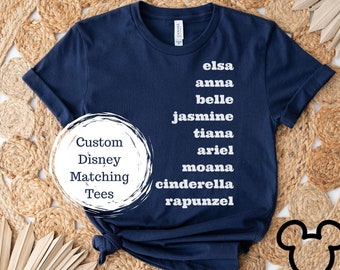 Custom Disney Princess Shirt Matching Disney Family Shirt Kids Mickey Shirt Disney  Custom 2024 Disney Vacation Shirt Minnie Mom Disney Tee