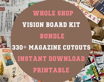 300+ Whole Shop Bundle Vision board kit printable Magazine cut outs vision board magazine clippings vision board cutouts vision board words