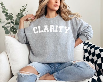 Custom 2024 Word of the year Sweatshirt Spiritual Clarity Shirt Affirmation Shirt Womens Mantra t shirt manifest that shit universe shirt