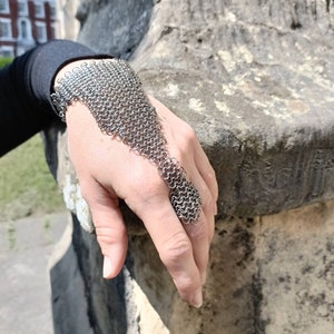 Chainmaille ring bracelet, slave bracelet, chainmaille bracelet, chainmaille ring, steel ring bracelet, steel bracelet