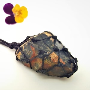 Raw black onyx pendant, mans necklace, black onyx necklace, Onyx jewelry, men&#39;s necklace, protection necklace, burning man necklace