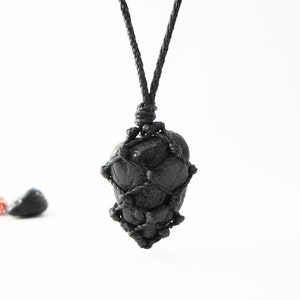 black tourmaline necklace, black tourmaline pendant, black tourmaline jewelry, tourmaline jewelry, jet black, mens necklace, Semi polished