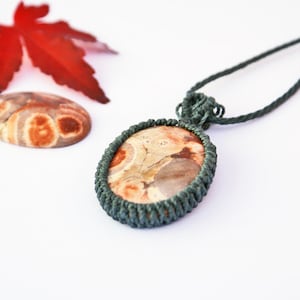 Vibrant Poppy Jasper Pendant, October Birthstone Necklace