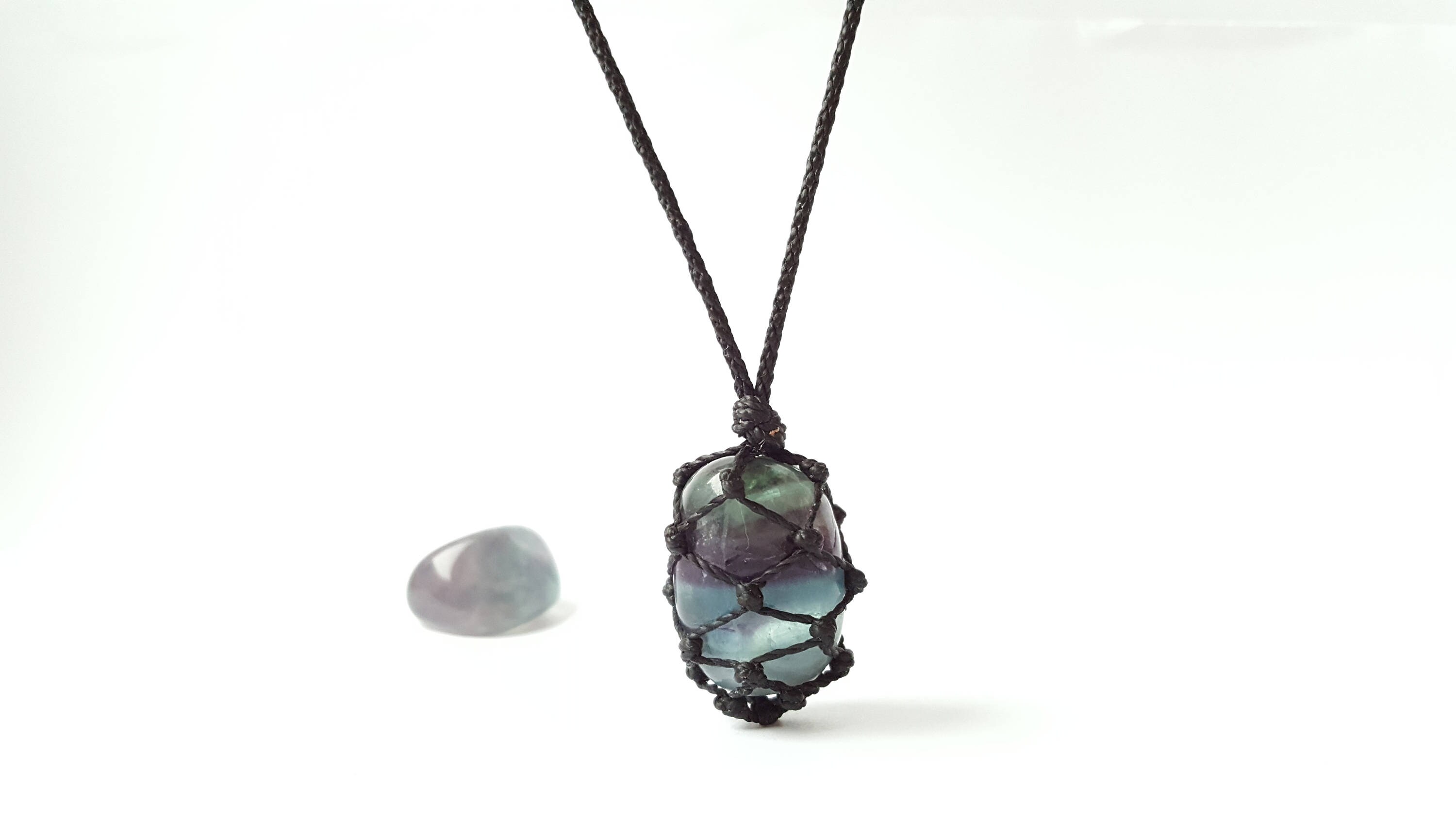 Fluorite necklace, rainbow fluorite, fluorite pendant, fluorite jewellery, mens jewelry, mans necklace, healing stone, mixed fluorite