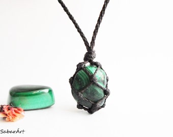 Malachite necklace, Malachite pendant, Malachite jewelry, Malachite jewellery, azurite, chrysocolla, green, chakra necklace, healing stone