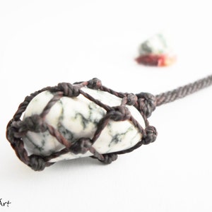 Very close up of the stone in the necklace