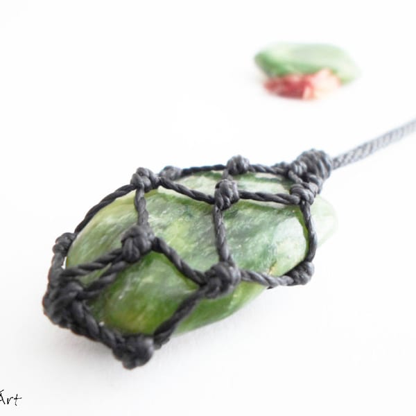 Jade necklace, nephrite jade, green jade necklace, jade pendant, jade jewelry, nature lovers, boho chic