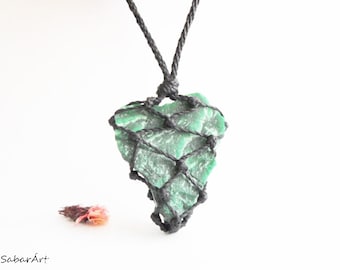 Unique Raw Jade Pendant, Pisces Zodiac Sign Jewelry, March Birthstone Necklace