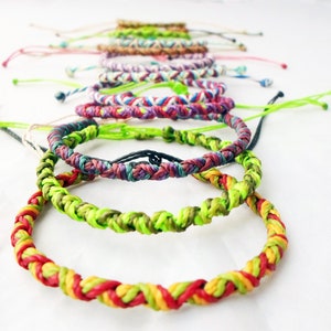 Handmade Macrame Friendship Bracelet: Waxed Thread, Adjustable