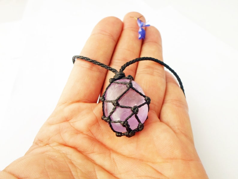 Amethyst necklace, amethyst pendant, amethyst necklaces, amethyst jewelry, chakra necklace, pisces birthstone, february birthstone, purple image 2