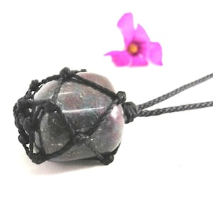 Ruby in blue kyanite pendant, ruby necklace, ruby in kyanite, ruby kyanite jewelry, ruby, ruby jewelry, magenta, blue kyanite