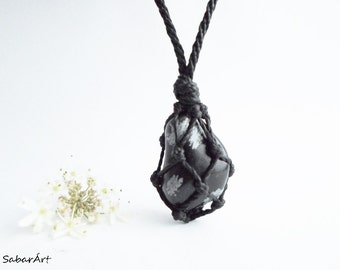 Snowflake obsidian, obsidian jewelry, obsidian pendant, healing stone, volcanic rock, cleansing stone, womb healing, crystal therapy stone