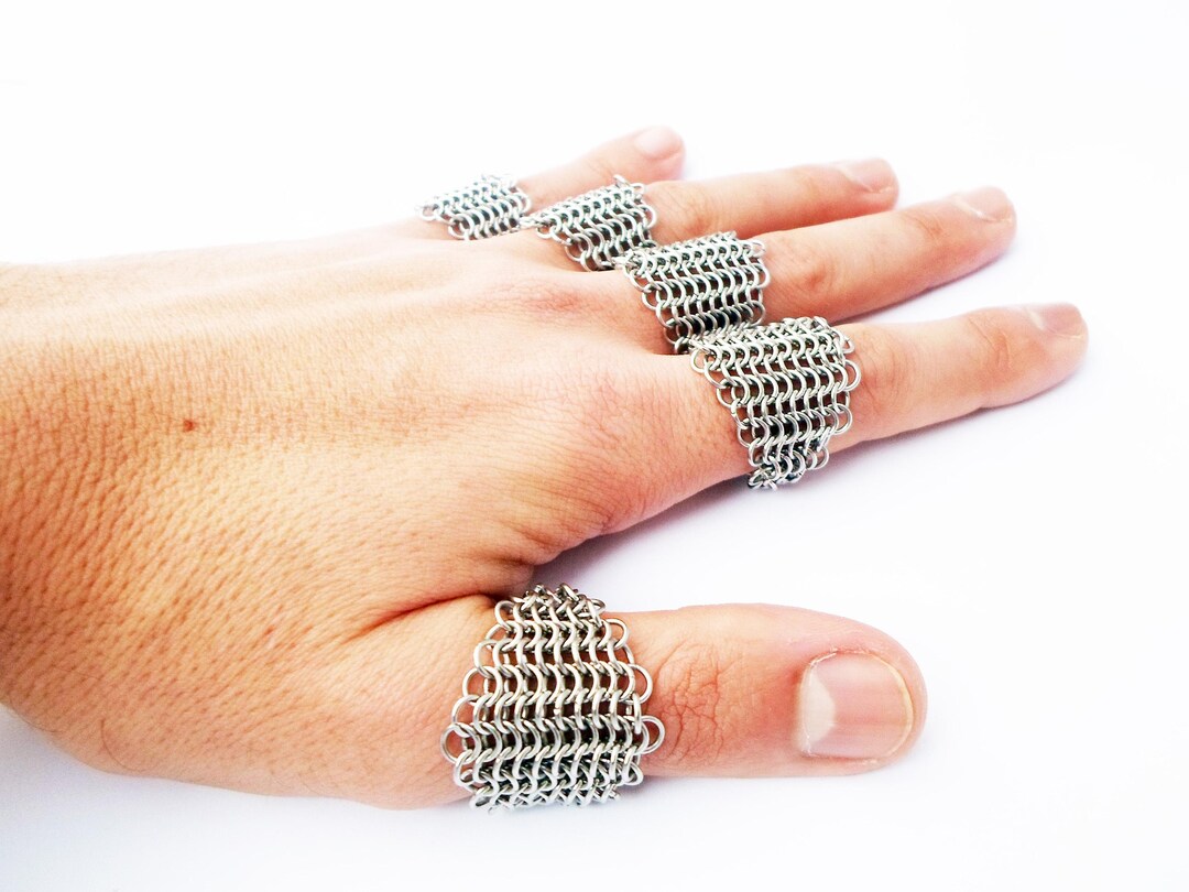 Handmade Stainless Steel Chainmail Ring - Etsy