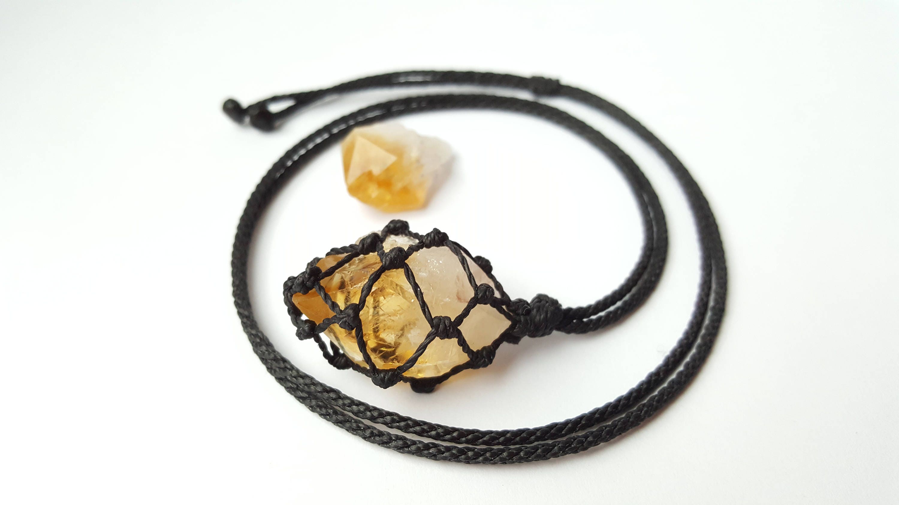 Citrine necklace, citrine necklaces, citrine pendant, raw citrine pen…