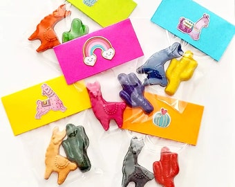 Llama Cactus Crayons: Fiesta Birthday Party Favors