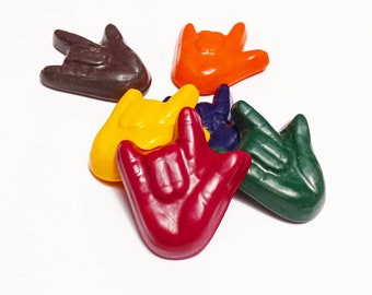 ASL I Love You Crayons: Sign Language Learning Tools
