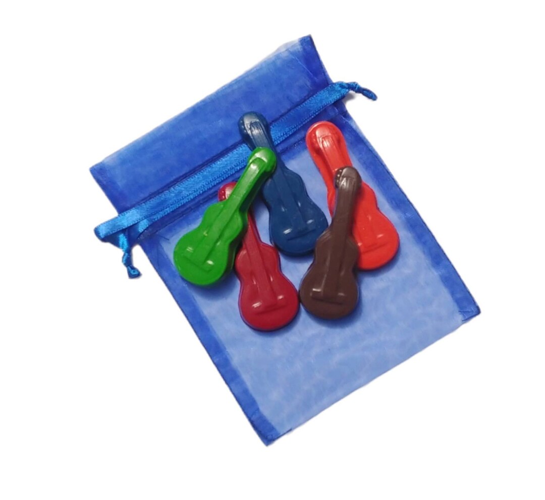 Guitar Crayons Gift Set Child's Gift Custom Crayons Etsy