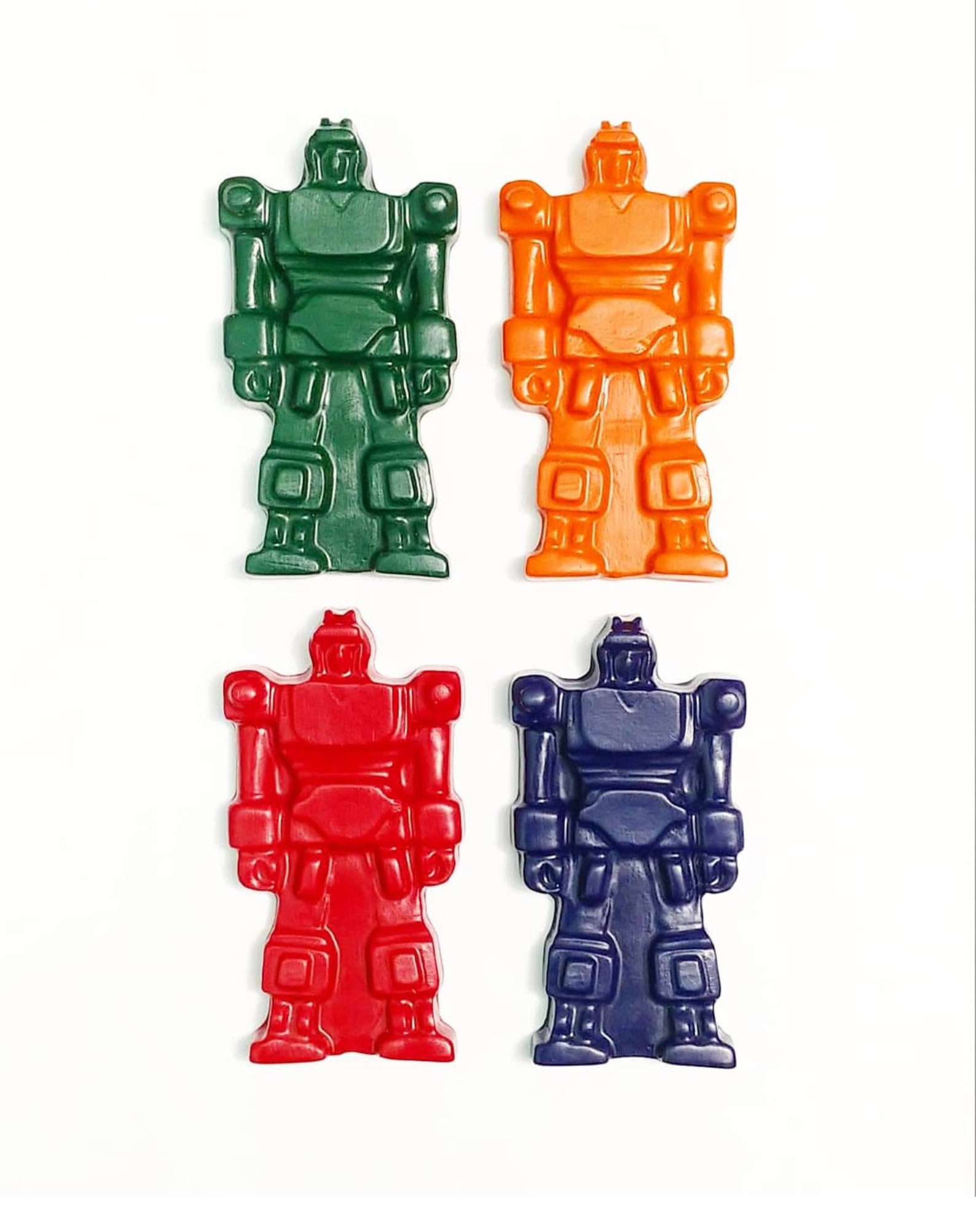 Robot Crayons Transforming Robot Jumbo Crayons Recycled Etsy