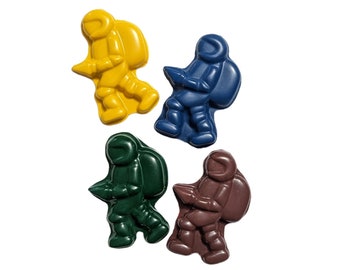 Astronaut Crayons: Space Party Favors, Boy/Girl Gift (Set of 4)