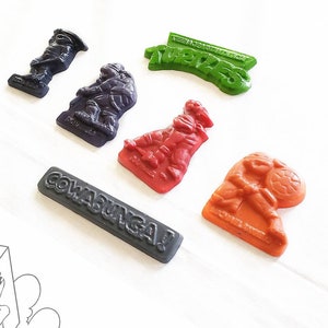 TMNT Crayons: Teenage Mutant Ninja Turtle Party Favors - Set of 6