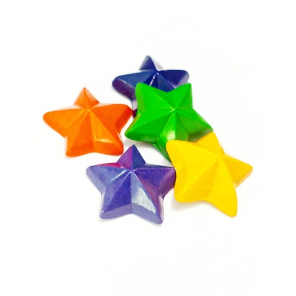3-D Star Crayons, Shaped Crayons, Outer Space Party, Astronaut Party, Party Favors, Space Party Favors, Birthday Gift, Two The Moon, Boys