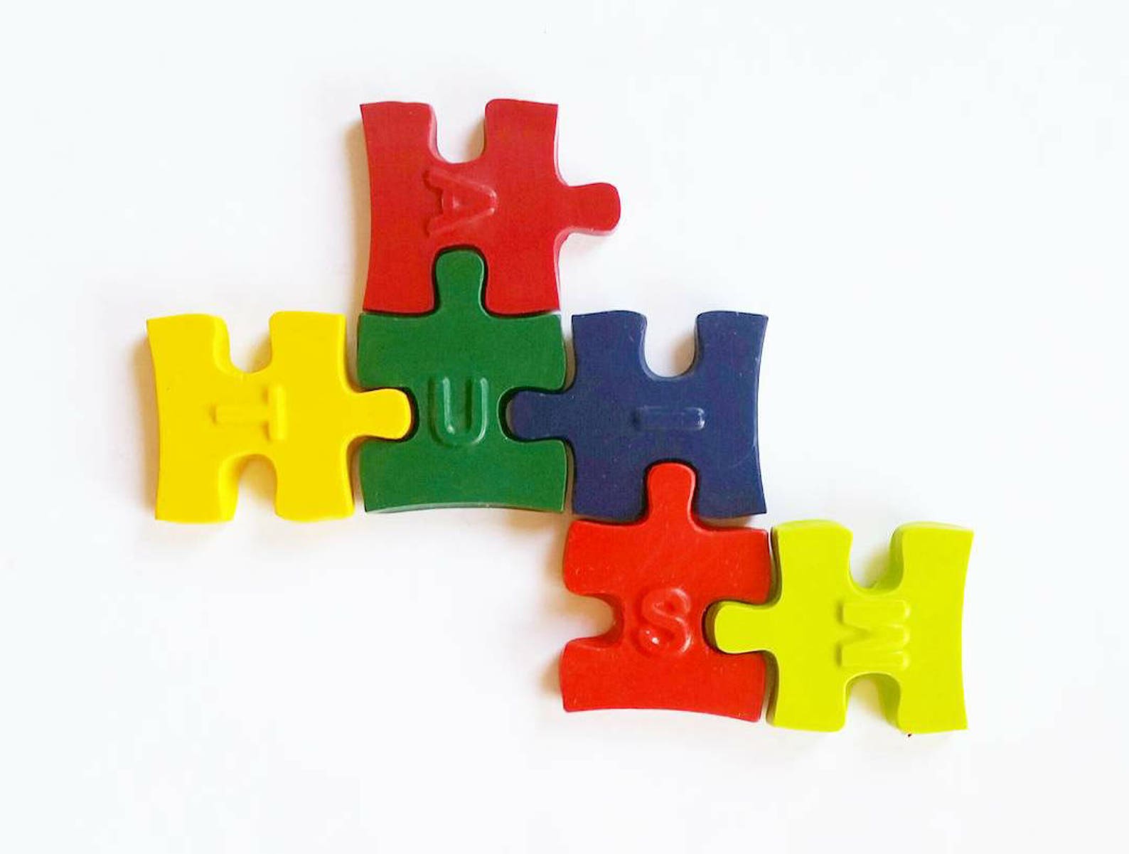 Autism Puzzle Autism Crayon Puzzle Pieces Crayons Puzzle Etsy
