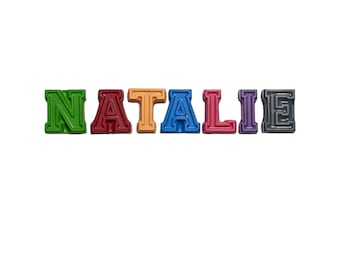 Name Crayons, Custom Alphabet Letter Crayons, Personalized Gift