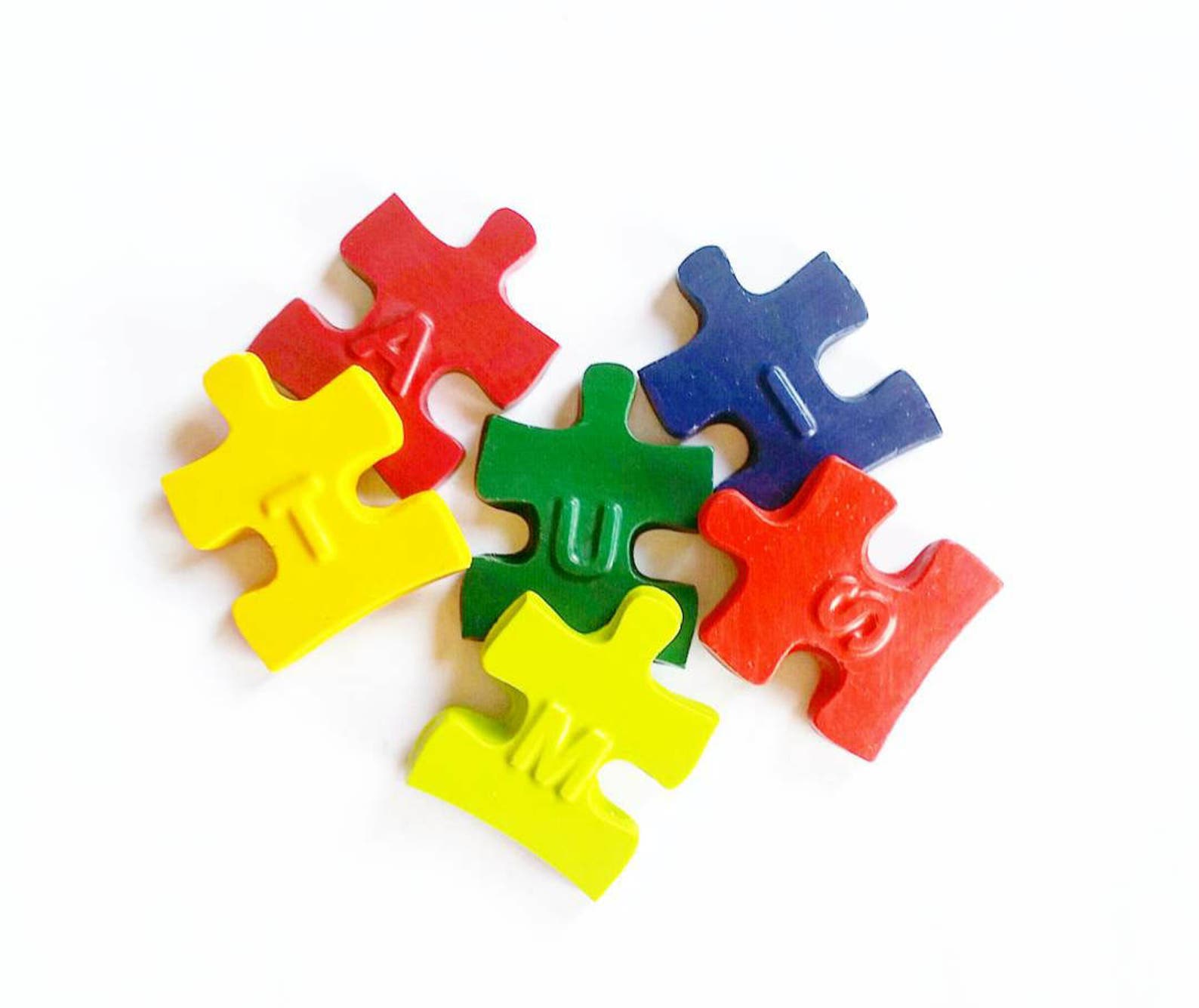 Autism Puzzle Autism Crayon Puzzle Pieces Crayons Puzzle Etsy