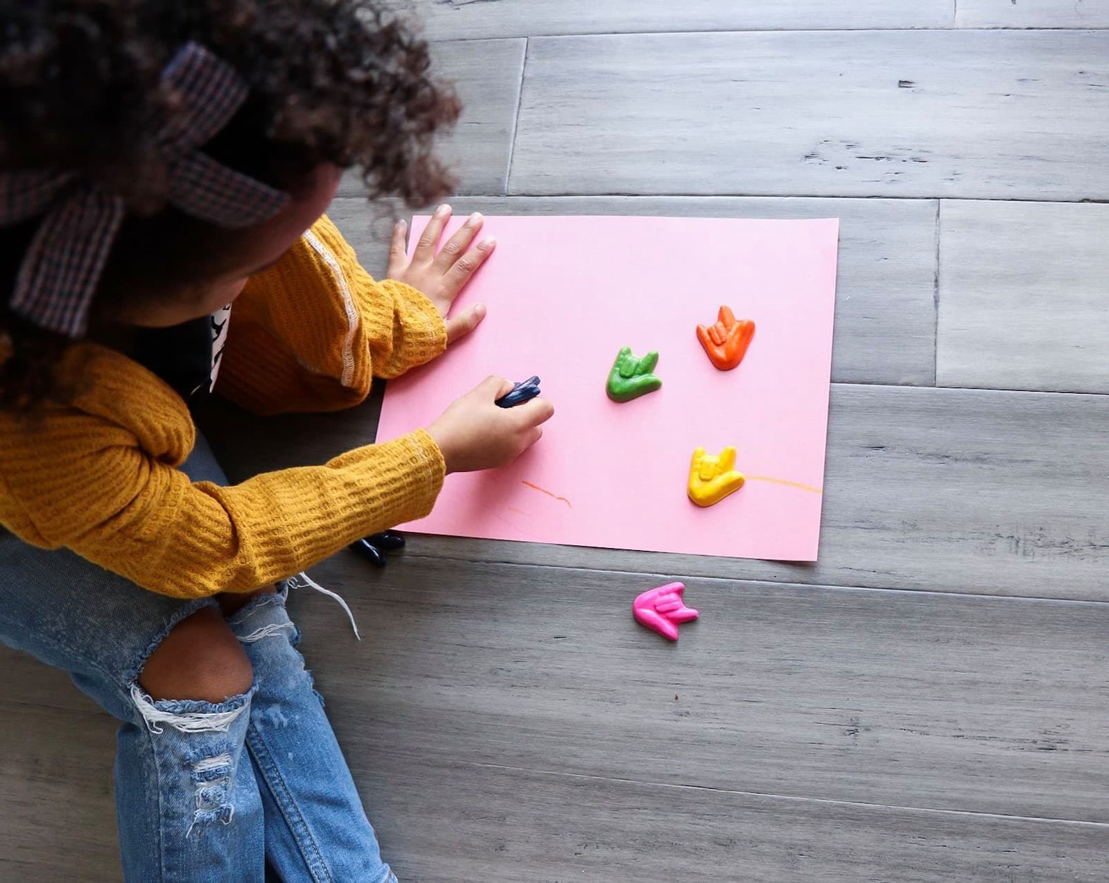 ASL I Love You Crayons American Sign Language Sign Etsy