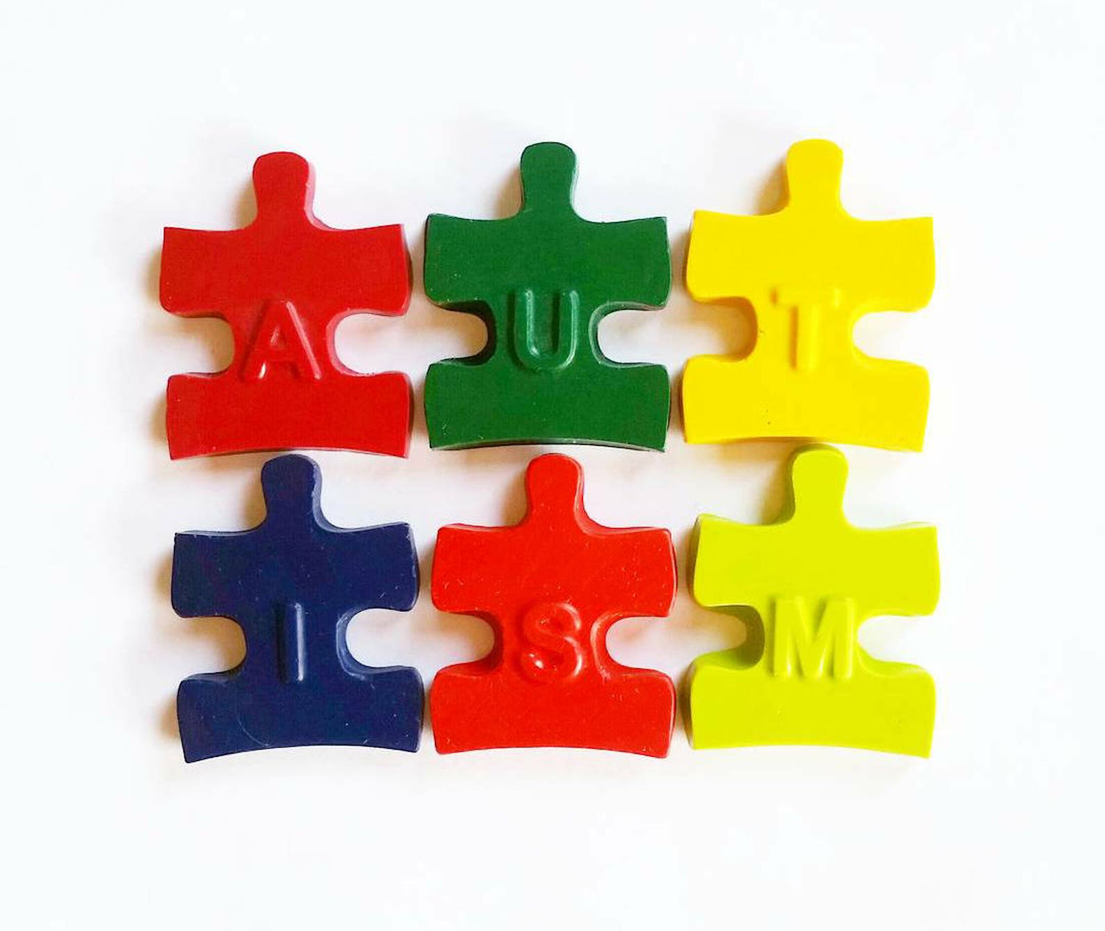 Autism Puzzle Autism Crayon Puzzle Pieces Crayons Puzzle Etsy