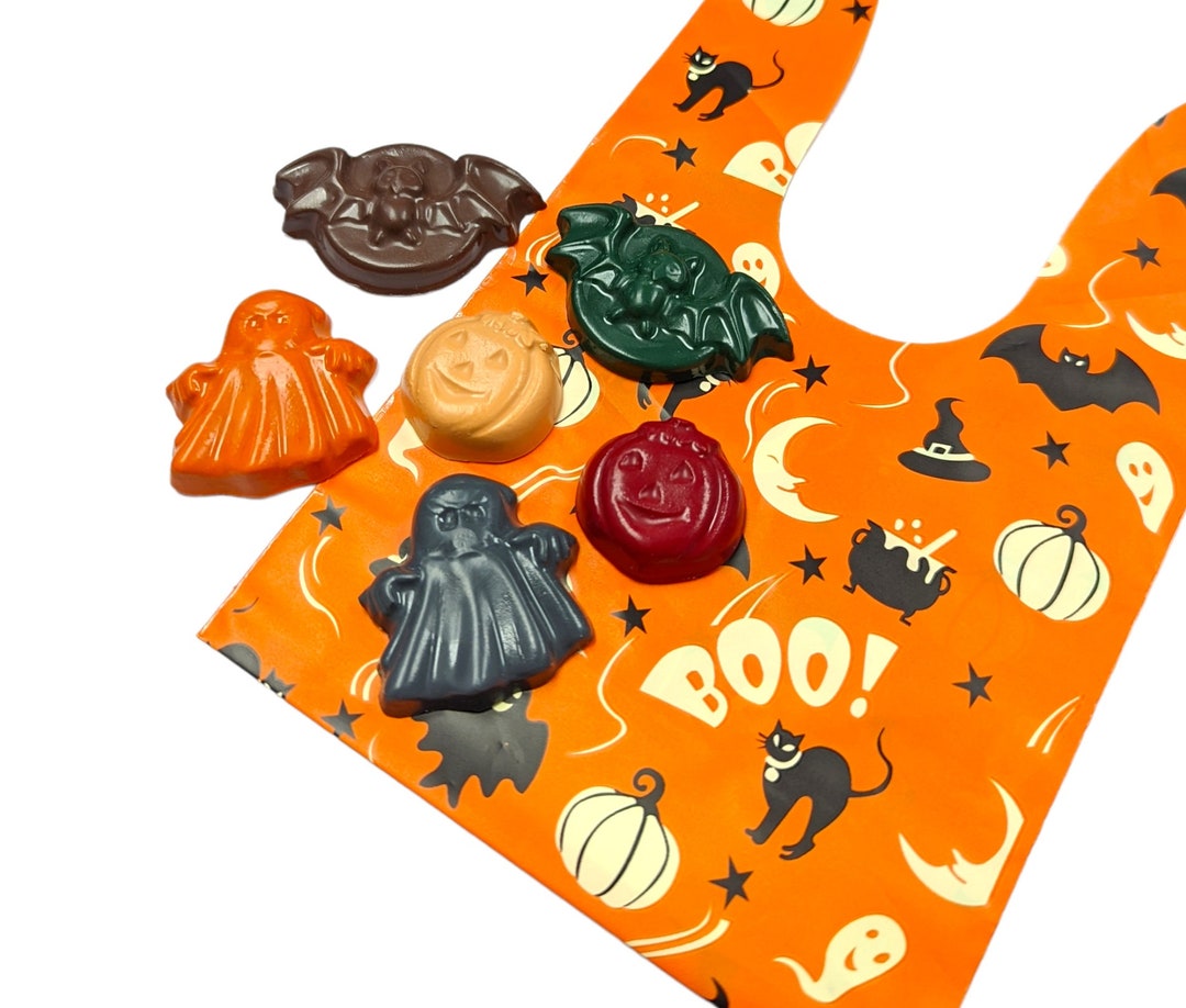 Halloween Crayons Pumpkin Crayons Ghosts Bat Crayon Etsy