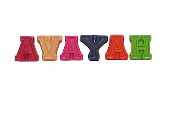 Personalized Name Crayons: Alphabet Letter Party Favors