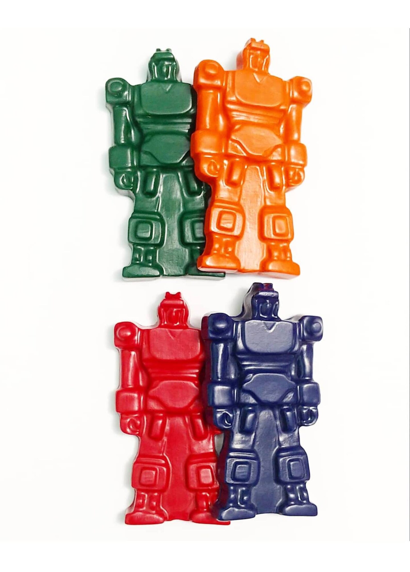 Robot Crayons Transforming Robot Jumbo Crayons Recycled Etsy